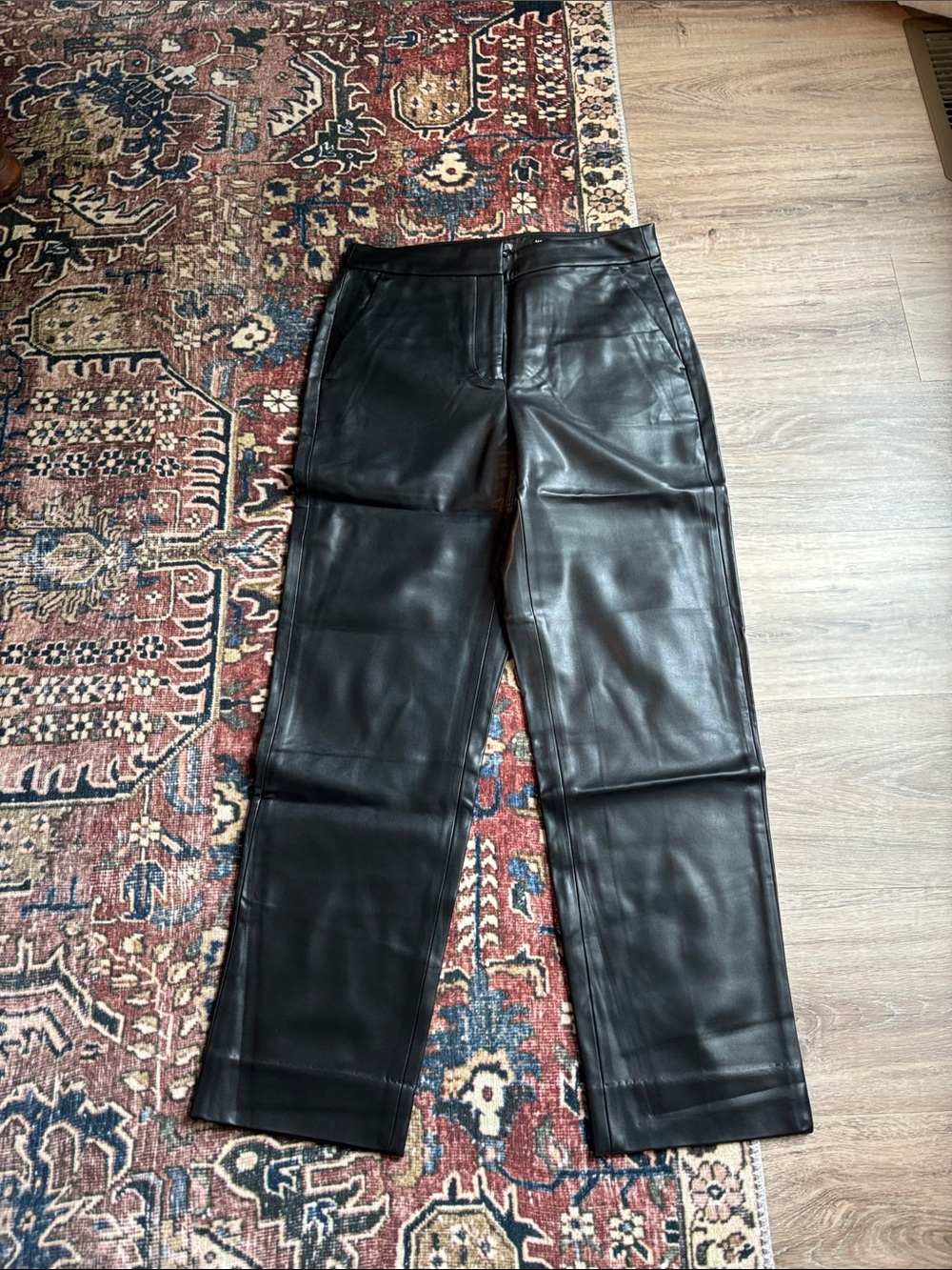 J. Crew Black Faux Leather 'Kate' Pants